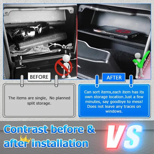 Vista 5 de Autorder Organizador de consola central para Mazda MX-5 RF Miata 2016-2025 2026, accesorios interiores, guantera, bandeja de inserción, panel