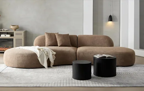 Vista 5 de KEVINSPACE Juego de 2 mesas auxiliares pequeñas, mesa auxiliar redonda con función de almacenamiento, mesa auxiliar de madera, mesas decorativas