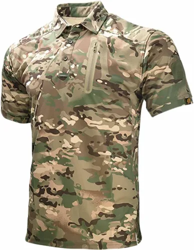 Vista 5 de HARGLESMAN Polo táctico de manga corta para hombre (S-3XL)