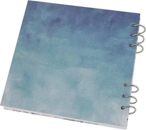 Vista 3 de Cuaderno de bocetos de acuarela – Cuaderno de bocetos de papel de acuarela prensa en frío 7.7 x 7.7 pulgadas, 20 hojas, papel pesado de 140