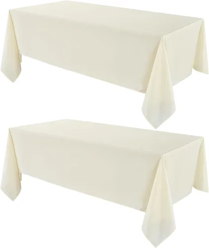 Vista 29 de VidaFete - 1 paquete de mantel cuadrado de 52 x 52 pulgadas, manteles resistentes a las manchas y arrugas, de poliéster, para mesa de comedor