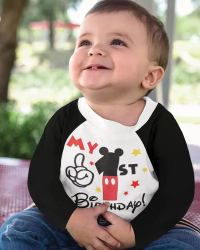 Vista 6 de Luke & Lulu First Birthday Outfits for Baby Boys Shirts - Mouse Theme, One, 1st Birthday