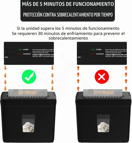 Vista 7 de Suntiko 5-Sheet Small Cross Cut Paper Shredder Black Negro