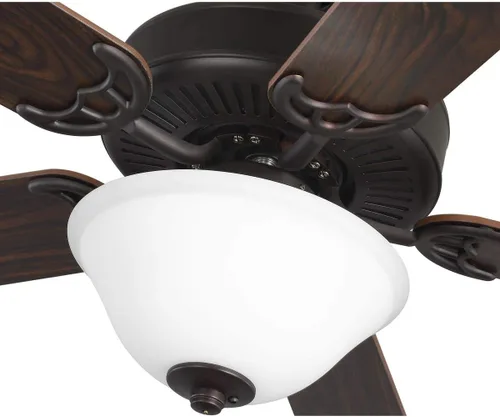 Vista 10 de AirPro Collection - Ventilador de techo de cinco aspas de 52 pulgadas con kit de luz blanca grabada