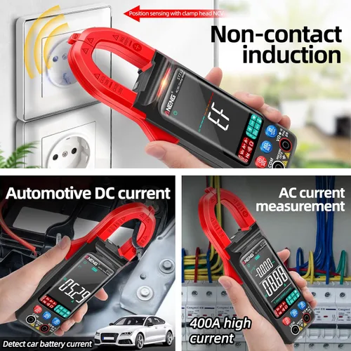 Vista 5 de ANENG Medidor de abrazadera Probador multímetro Rango automático TRMS 6000 cuentas Voltaje de corriente AC/DC Ohm Volt Amp Meter Meansures NCV