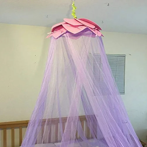 Vista 2 de OctoRose ® Mosquitera de hoja de loto para cama, vestidor, eventos al aire libre (rosa)