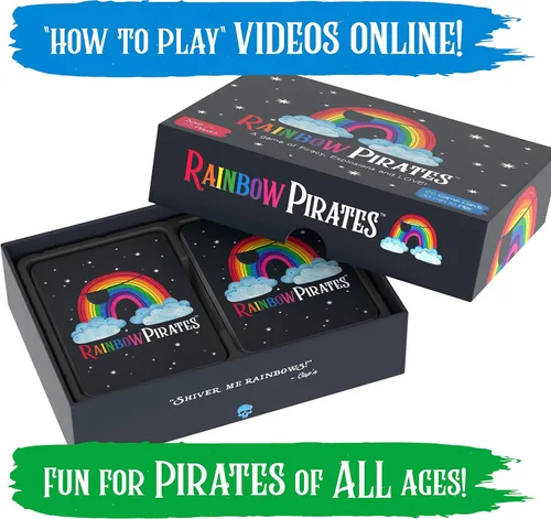 Vista 9 de Sweet Bros Games Rainbow Pirates - Divertido juego familiar para niños, adolescentes y adultos, juego de cartas estilo Rummy para 2 a 5 jugadores