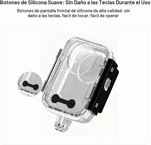 Vista 6 de Coyktonty Estuche de buceo impermeable para DJI Osmo 360, soporta 50M/164FT Subacuático Buceo Buceo Buceo Profundo