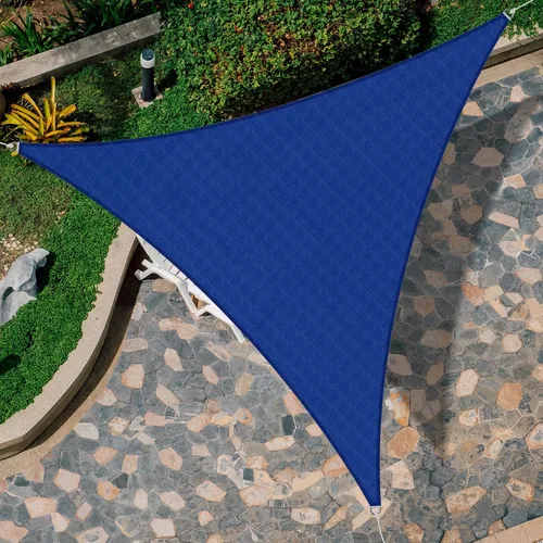 Vista 15 de Toldo Vela Triangular de Sombra 2'x2'x2' Toldo Resistente a los Rayos UV Cubierta para Patio Exterior Pérgola Patio Trasero Terraza Jardín Porche