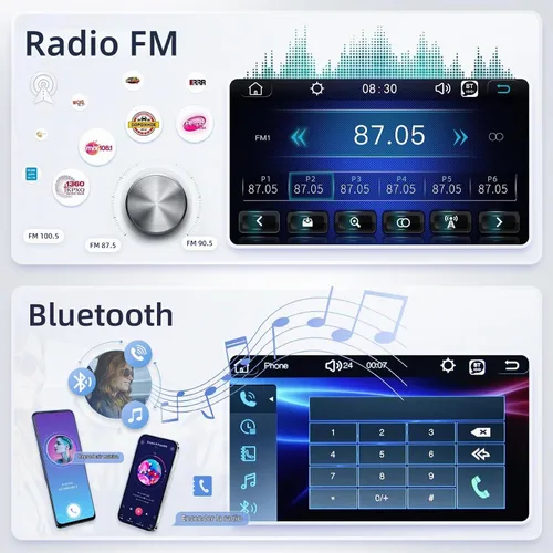 Vista 4 de Estéreo del coche de la pantalla táctil del solo dinar de 10,1 pulgadas 1 radio del dinar de la pantalla de 10 pulgadas