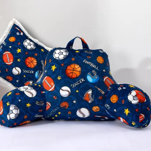 Vista 10 de A Nice Night - Almohada para niños para apoyar la espalda al leer y ver TV, almohada para cama con cómodo respaldo para descansar, ideal