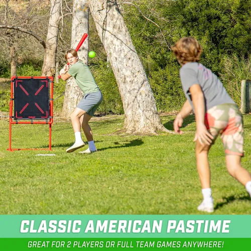 Vista 6 de GoSports LotBall Juego de Bate y Pelota de Béisbol para Patio Trasero - Juego de Béisbol de Plástico para Niños
