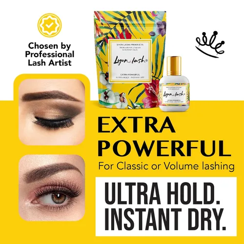 Vista 3 de Pegamento de extensión de pestañas extra potente de 0.3 fl oz – Lyon lash Performance Glue 1-2 segundos de tiempo de secado 6-8 semanas