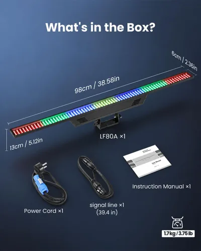 Vista 8 de Betopper barra ligera del estroboscópico de la etapa 120W, luz del lavado 42 de 10 x 2 píxeles zona de control 280 LED RGB y 70 haz cálido y blanco