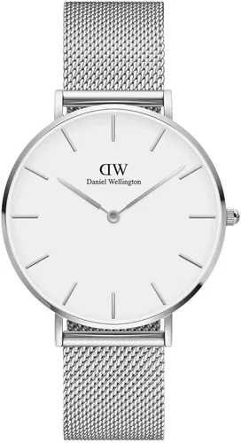 Vista 8 de Daniel Wellington Reloj pequeño de ley, pulsera de malla de plata, plateado