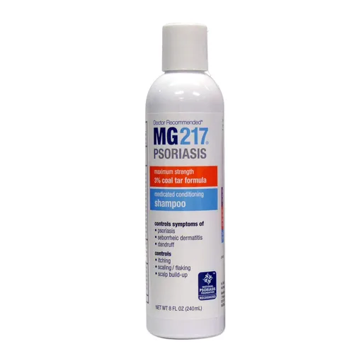 Vista 9 de MG217 Champú para la psoriasis con alquitrán de hulla, tratamiento terapéutico del cuero cabelludo, controla la picazón, descamación