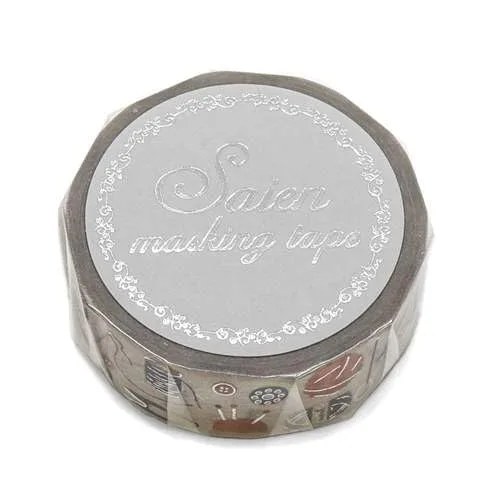 Vista 2 de Kamiiso SAIEN UR-3068 Sewing Masking Tape, 0.6 inches (15 mm) x 2.8 ft (7 m)
