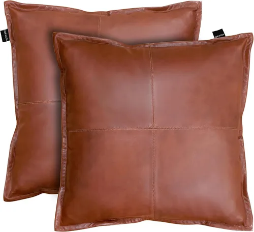 Vista 107 de Funda de almohada de piel de cordero – Funda de cojín decorativa para sofá – Fundas para sala de estar y dormitorio, 22 x 22 pulgadas – Paquete de 2