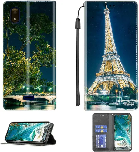 Vista 434 de jioeuinly ATT Motivate 2 - Funda compatible con ATT Motivate 2, funda con soporte abatible y cierre magnético DJS
