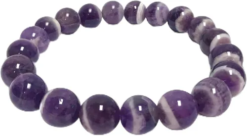 Vista 517 de Gem Avenue Handmade Round Bead Stretch Bracelet Unisex Natural Stone Beaded Jewelry for Men & Women, Elastic Wristband for Daily Wear