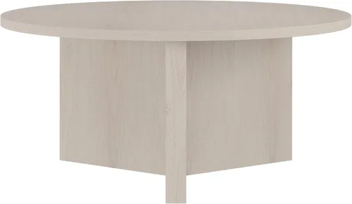 Vista 4 de Henn&Hart Mesa de centro escandinava de 36", color blanco haya Aliso Blanco