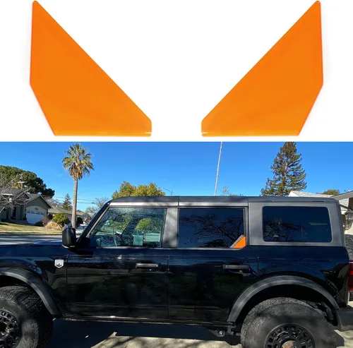 Vista 9 de Cubierta de protección para ventana trasera en forma de triángulo Compatible con Ford Bronco de 4 puertas 2021 2022 2023 2024 2025 Accesorios