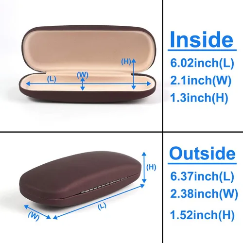 Vista 2 de RayLove Casos duros unisex de las gafas de la cáscara, caso protector para los vidrios