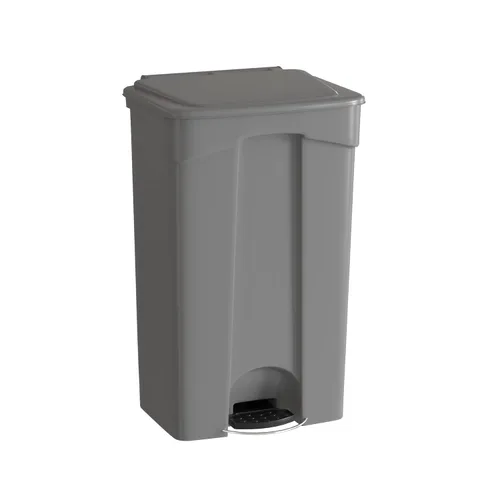 Vista 9 de Cubo de basura rectangular beige de 92 cuartos de galón / 23 galones, eliminación de manos libres, cubo de basura con pedal de pie