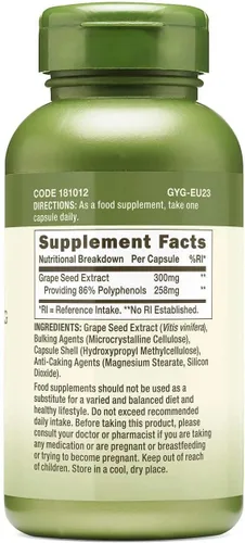 Vista 2 de Extracto de semilla de uva Herbal Plus de 0,01 oz, 100 unidades de GNC