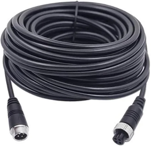 Vista 10 de Cable de extensión de cámara de respaldo, cable de extensión de aviación de 4 pines, para cámara de visión trasera de CCTV, camión, remolque