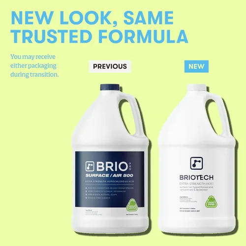 Vista 5 de BRIOTECH Limpiador HOCl de Fuerza Extra, Concentrado de Ácido Hipocloroso de 500 PPM, Nebulizadores y Humidificadores ULV, Desodorizante Profesional