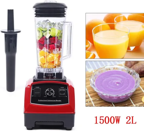 Vista 6 de YL-010 Comercial Mezclador Juicer Power Alimentos Procesador Smoothie Bar Fruta 1500W Exprimidor eléctrico Smoothie Maker 2L 110V Mezclador