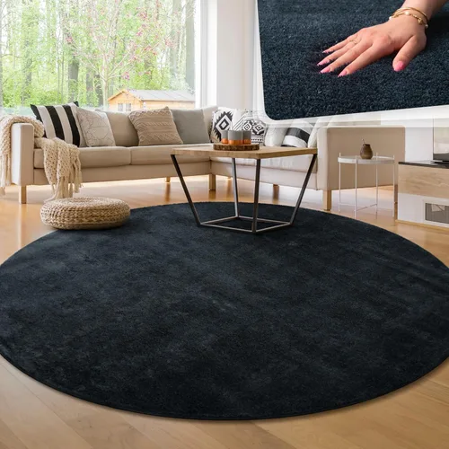 Vista 36 de Paco Home Alfombra suave en cobre acogedora alfombra antideslizante color sólido lavable, tamaño: 6'7" x 9'2" Marrón cobre