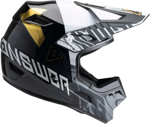 Vista 5 de Answer Racing 447707 A23 AR3 Ronin Casco: negro/blanco/dorado, XL