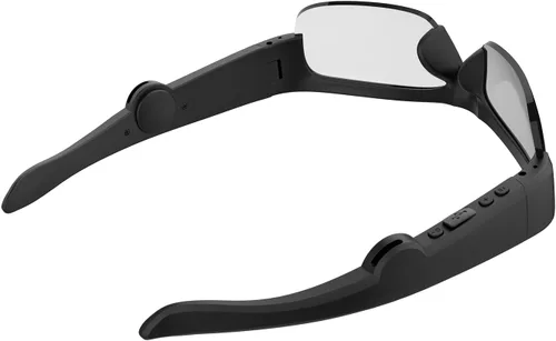 Vista 5 de Gafas inteligentes Bluetooth con audio de oído abierto, control de voz, altavoz incorporado, lente transparente