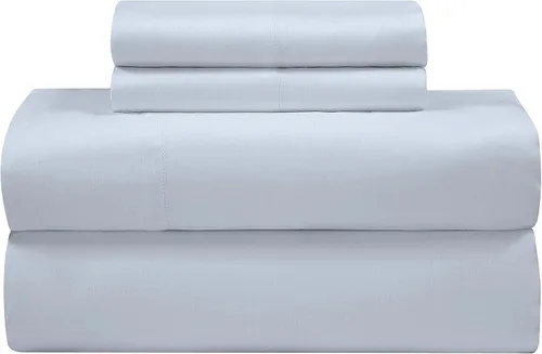 Vista 30 de ROYALE LINENS Juego de sábanas de 300 hilos 100% algodón peinado de fibras largas, 4 piezas, 1 sábana bajera, 1 encimera y 2 fundas de almohada