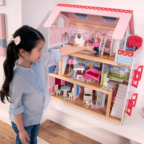 Vista 2 de Muñeca Chelsea Cottage con muebles KidKraft