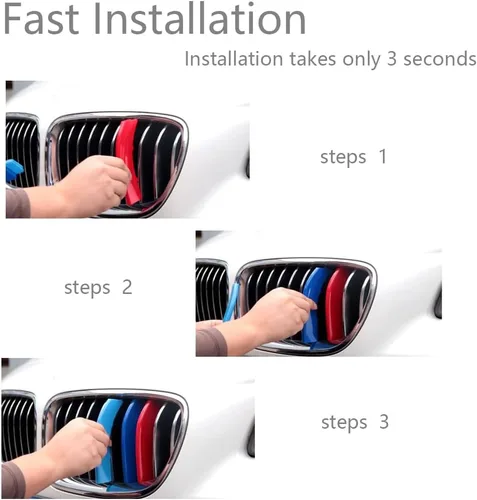 Vista 5 de Lanyun Compatible con bmw X7 G07 2023 - Accesorios para parrilla de color ABS, con 7 barras verticales