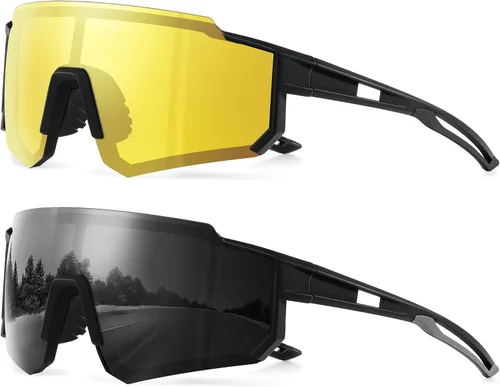 Vista 18 de Gafas de sol polarizadas deportivas para hombres y mujeres, gafas de sol para pesca, ciclismo, bicicleta de montaña, béisbol con protección UV
