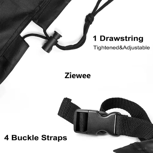Vista 3 de Funda impermeable para mesa de café al aire libre, 40 pulgadas de largo x 28 pulgadas de ancho x 4 pulgadas de alto, funda rectangular para muebles