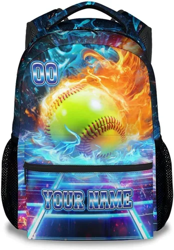 Vista 16 de Mochila personalizada para niños, mochila para niños y estudiantes, mochila deportiva de 17 pulgadas para viajes de primaria, Negro, Tamaño único