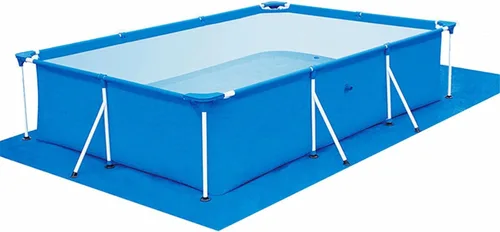Vista 6 de Cubierta rectangular para piscina, 120 x 72 pulgadas, a prueba de polvo y lluvia para piscinas sobre el suelo (azul)