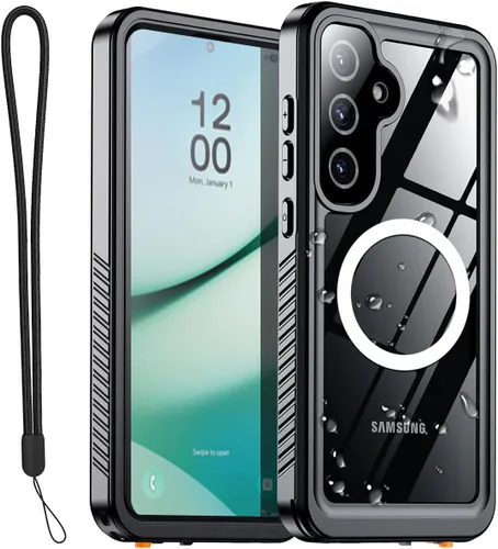 Vista 9 de AICase para Samsung Galaxy S24 Funda impermeable transparente con protector de pantalla incorporado, a prueba de nieve, polvo, golpes, certificación