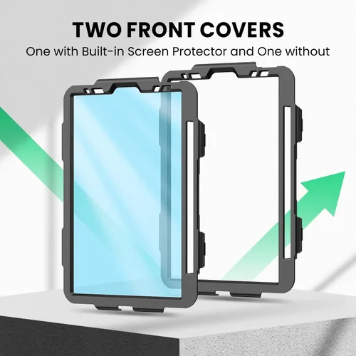 Vista 8 de SEYMAC Funda para iPad Pro 11 de 4ª, 3ª, 2ª, 1ª generación (2022/2021/2020/2018), funda protectora de cuerpo completo a prueba de golpes con Negro