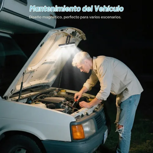 Vista 8 de Linterna LED de camping, luces de camping recargables de 10000mAh, alto lúmen, pantalla LCD digital, 12 modos de luz, luces de tienda de campaña