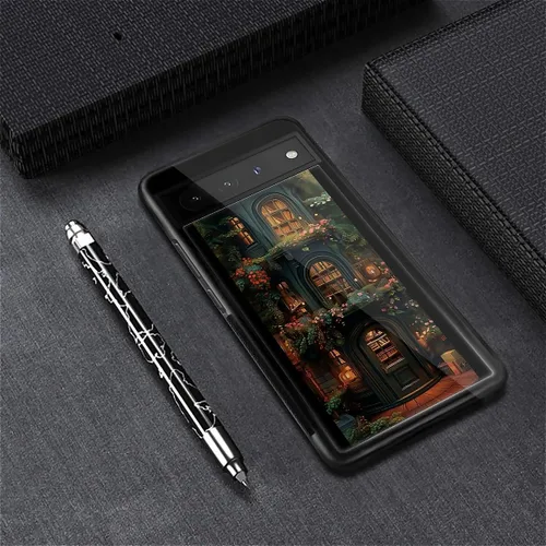Vista 172 de Compatible con Google Pixel 4A 5G Mobile Case Creative Acrylic Panel trasero Silicona Protección Grip especialmente diseñado para Google Pixel 4A 5G
