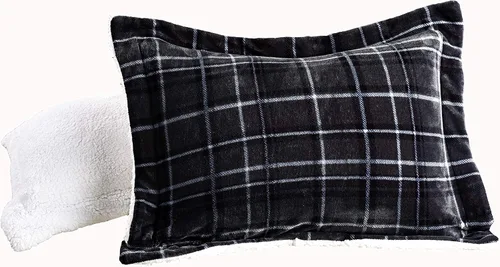 Vista 4 de Elegant Comfort Juego de edredón reversible de 2 piezas de microvisón con respaldo de sherpa de alta calidad, suave y acogedor, de microgamuza