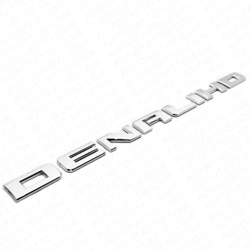Vista 4 de 2X Emblema de placa de nombre para puerta lateral y puerta trasera de Denali HD en 3D, de repuesto para Denali (cromo)