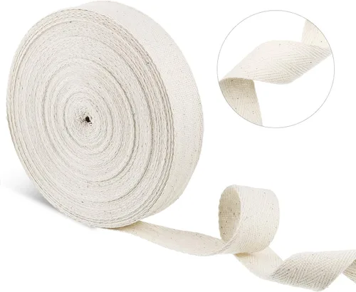 Vista 14 de WILLBOND - Cinta de sarga de 100 % algodón, 1/2 pulgada x 25 yardas, cinta de costura de espiga natural para manualidades, envoltura de regalos
