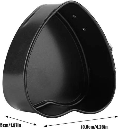 Vista 6 de Milltrip - Molde para tartas de corazón de 4 pulgadas, con parte inferior extraíble en forma de corazón Antiadherente, parte inferior extraíble